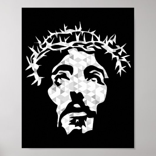 Abstrakt Jesus Christus Portrait - Entwerfen Sie C Poster (Vorne)