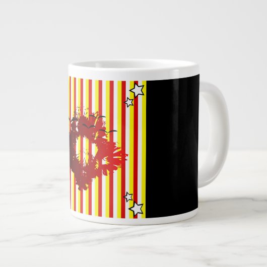 Abstrakt Jumbo-Tasse (Vorderseite Rechts)