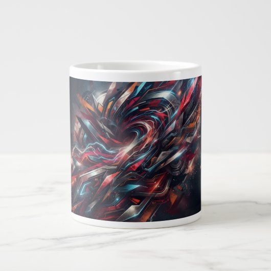 Abstrakt Jumbo-Tasse (Vorderseite)