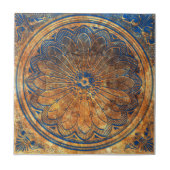 Abstrakt Kaleidoskop Arabesque Mandala Bronze Fliese (Vorderseite)
