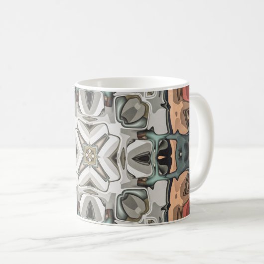 Abstrakt Kaleidoskop Kaffeetasse (VorderseiteRechts)