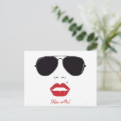 Abstrakt Kiss Me Art Postkarte (Stehend Vorderseite)