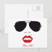 Abstrakt Kiss Me Art Postkarte (Vorne/Hinten)