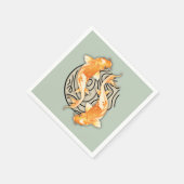 Abstrakt Koi Paper Napkins Serviette (Ecke)