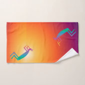 Abstrakt Kokopelli, Südwest Badhandtuch Set (Handtuch)