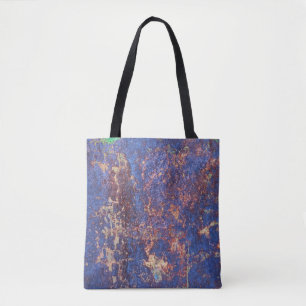Abstrakt korrodierter, bunt rostiger metallischer tasche