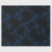 Abstrakt kosmischer blauer Sternenstaub abstraktes Geschenkpapier (Flach)