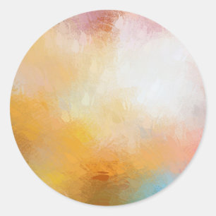 Abstrakt Kunst Leere Vorlage Farbige Rosa Rot Runder Aufkleber