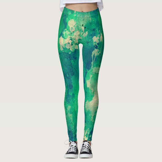 Abstrakt Künstlerisch Leggings (Vorderseite)