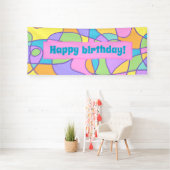 Abstrakt-künstlerisches Geburtstagsbanner Banner (Insitu)