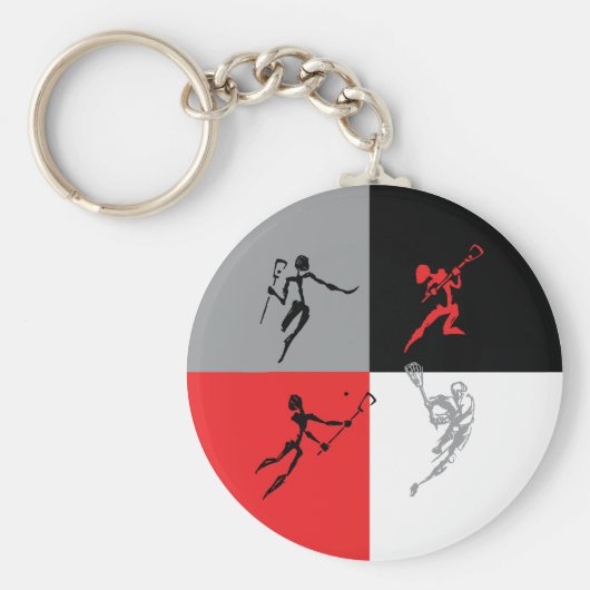 Abstrakt Lacrosse Schlüsselanhänger (Vorne)