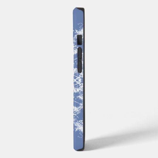 Abstrakt Lacy Fraktal Snowflake auf blauem Hinterg Case-Mate iPhone Hülle (Rückseite / Links)