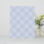 Abstrakt Lacy Fraktal Snowflake Pattern auf Blue (Stehend Vorderseite)