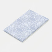 Abstrakt Lacy Fraktal Snowflake Pattern auf Blue Post-it Klebezettel (angewinkelt)