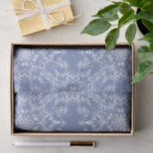 Abstrakt Lacy Fraktal Snowflake Pattern auf Blue Seidenpapier (Geschenk)