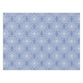 Abstrakt Lacy Fraktal Snowflake Pattern auf Blue Tischdecke (Vorderseite (Horizontal))