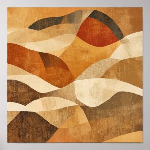 abstrakt, landschaft, minimalistisch, mid-century poster