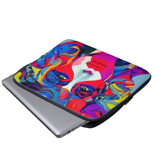 Abstrakt Laptopschutzhülle (Vorne Knopf)