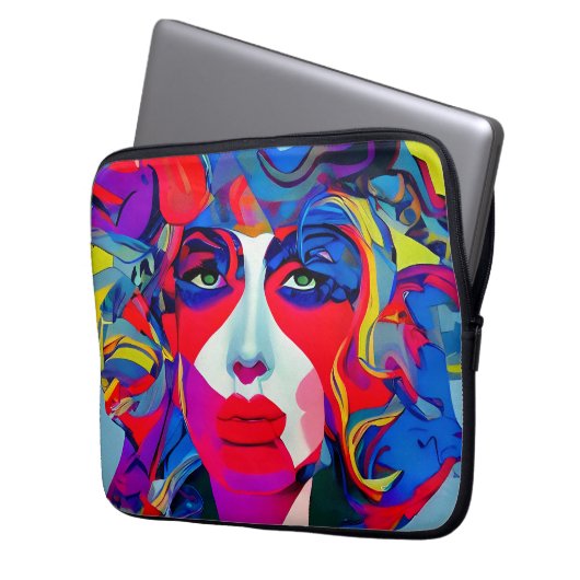 Abstrakt Laptopschutzhülle (Vorderseite Links)