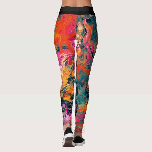 Abstrakt Lava Leggings (Rückseite)