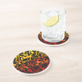 Abstrakt Lava Squared Sandstein Untersetzer (Seite)