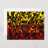 Abstrakt Lava Swirl Squared Postkarte (Vorne/Hinten)