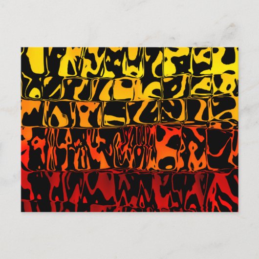 Abstrakt Lava Swirl Squared Postkarte (Vorderseite)