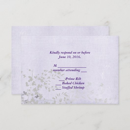 Abstrakt Leaf UAWG RSVP Karte (Vorne/Hinten)