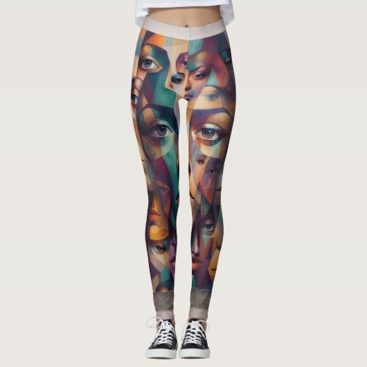 Abstrakt Leggings (Vorderseite)