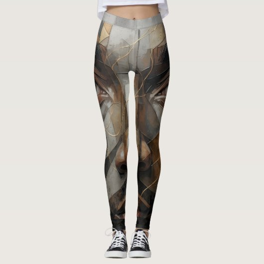 Abstrakt Leggings (Vorderseite)