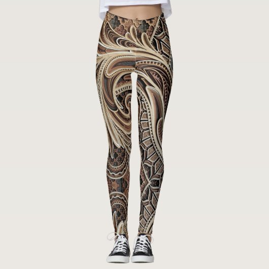 Abstrakt Leggings (Vorderseite)