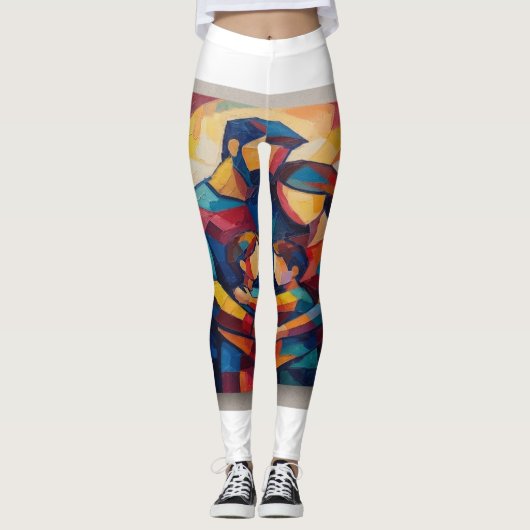 Abstrakt Leggings (Vorderseite)