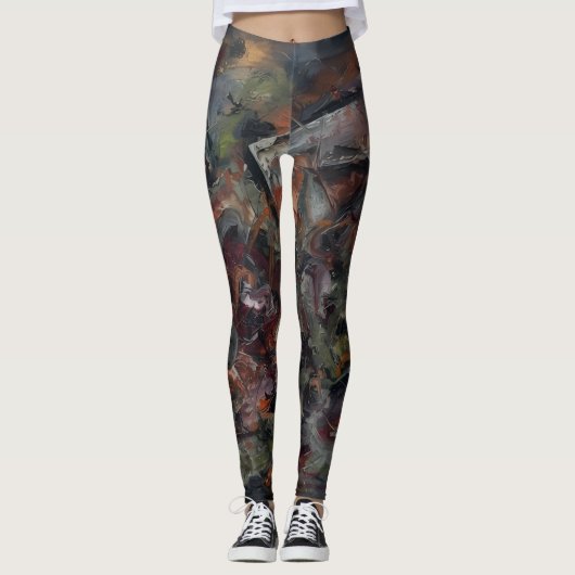 Abstrakt Leggings (Vorderseite)