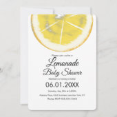 Abstrakt Lemon Citrus Yellow Lemonade Kinderdusche Einladung (Vorderseite)