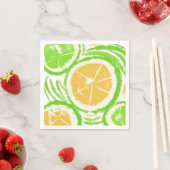 Abstrakt Lemon Limon Summer Serviette (Beispiel)