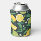 Abstrakt Lemon: Moderne Kunst nahtlos. Dosenkühler (Kanne Rückseite)