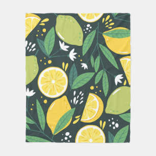 Abstrakt Lemon: Moderne Kunst nahtlos. Fleecedecke