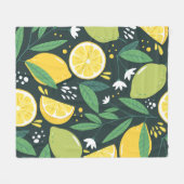 Abstrakt Lemon: Moderne Kunst nahtlos. Fleecedecke (Vorderseite (Horizontal))