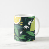 Abstrakt Lemon: Moderne Kunst nahtlos. Kaffeetasse (VorderseiteRechts)