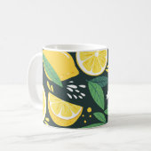 Abstrakt Lemon: Moderne Kunst nahtlos. Kaffeetasse (Vorderseite Links)