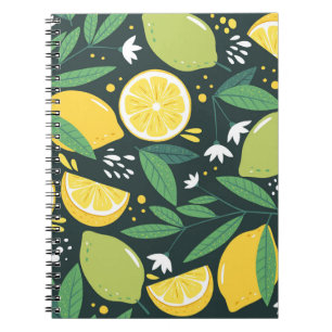 Abstrakt Lemon: Moderne Kunst nahtlos. Notizblock