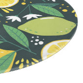 Abstrakt Lemon: Moderne Kunst nahtlos. Schneidebrett (Ecke)