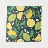 Abstrakt Lemon: Moderne Kunst nahtlos. Wandteppich (Vorderseite (Horizontal))