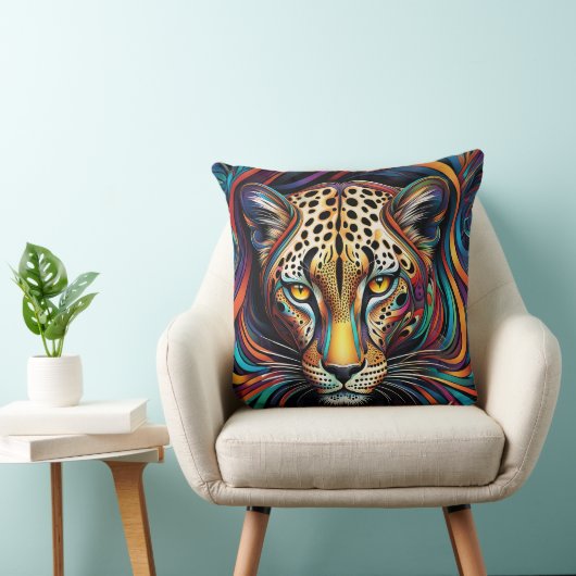 ABSTRAKT LEOPARD CUSHION KISSEN (Stuhl )
