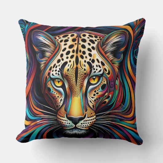 ABSTRAKT LEOPARD CUSHION KISSEN (Vorderseite)