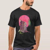 Abstrakt Leopard Jaguar Glitch Vaporwave T-Shirt (Vorderseite)