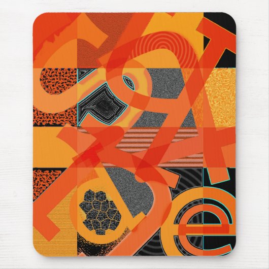 Abstrakt Letter Art Mouse Pad Mousepad (Vorne)