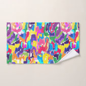 Abstrakt leuchtend mehrfarbig badhandtuch set (Handtuch)