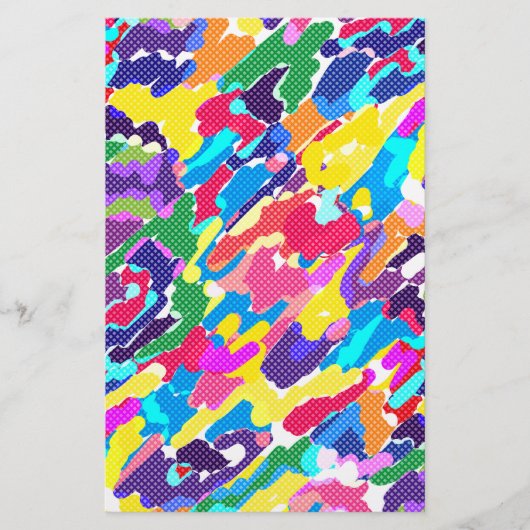 Abstrakt leuchtend mehrfarbig briefpapier (Vorderseite)
