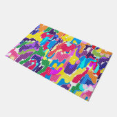 Abstrakt leuchtend mehrfarbig fußmatte (Schrägansicht)